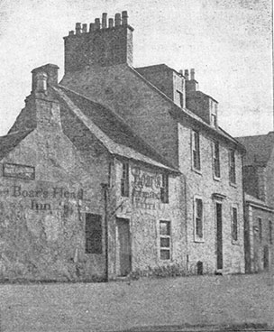exterior view of what the Boar's Head Inn would look like 